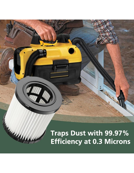 Filtro Hepa de Reemplazo isinlive para Aspiradora DeWalt 20V MAX