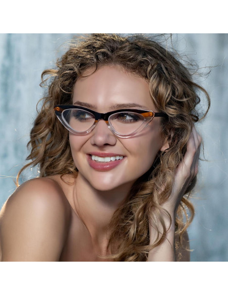 Gafas de lectura 2.5x 2SeeLife ojo de gato marrón para mujer Gafas de lectura 2.5x 2SeeLife ojo de gato marrón para mujer