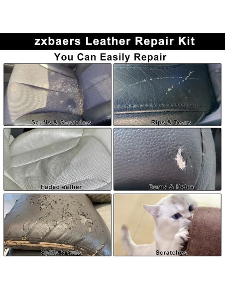 Kit de Reparación de Cuero Zxbaers 7.62x152.4cm Autoadhesivo Kit de Reparación de Cuero Zxbaers 7.62x152.4cm Autoadhesivo