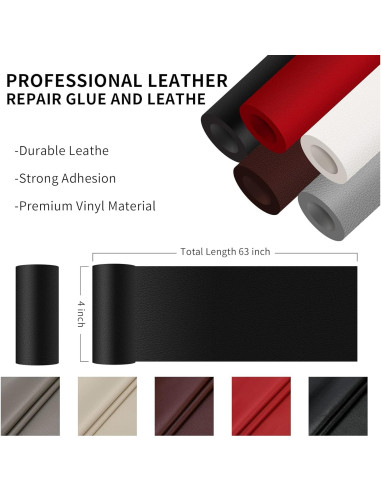 Cinta de Reparación de Cuero DOCAS 10x160 cm Autoadhesiva Negra