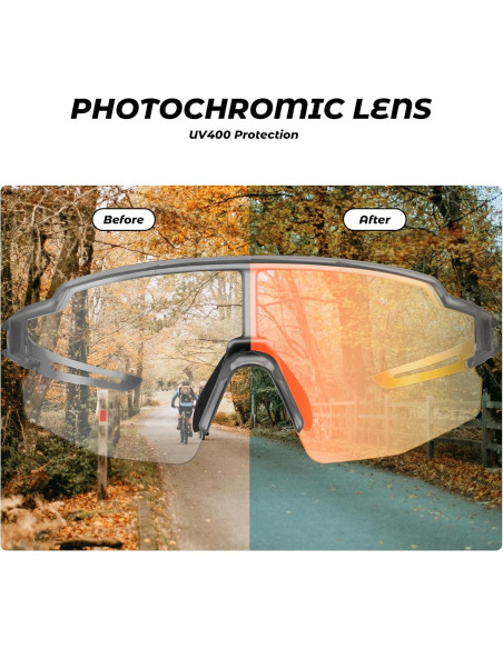 Gafas de sol fotocromáticas ROCKBROS UV400 para ciclismo Gafas de sol fotocromáticas ROCKBROS UV400 para ciclismo
