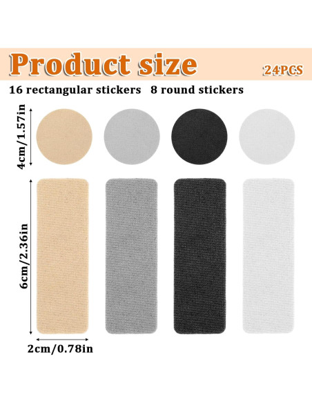 Kit de 24 Parches Autoadhesivos JIYIN para Zapatos - Reparación Agujeros Kit de 24 Parches Autoadhesivos JIYIN para Zapatos - Reparación Agujeros