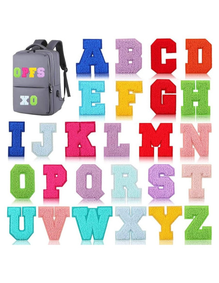 Parche de Letras Planchado Bfuee Alfabeto A-Z 26 Piezas Parche de Letras Planchado Bfuee Alfabeto A-Z 26 Piezas