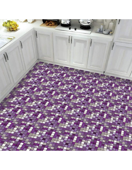 Azulejos Mosaico Autoadhesivos IMIKEYA 10pcs PVC Púrpura Azulejos Mosaico Autoadhesivos IMIKEYA 10pcs PVC Púrpura