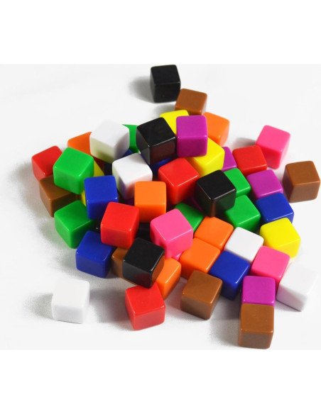 Juego de 60 Dados en Blanco Multi-color para Juegos de Mesa Juego de 60 Dados en Blanco Multi-color para Juegos de Mesa