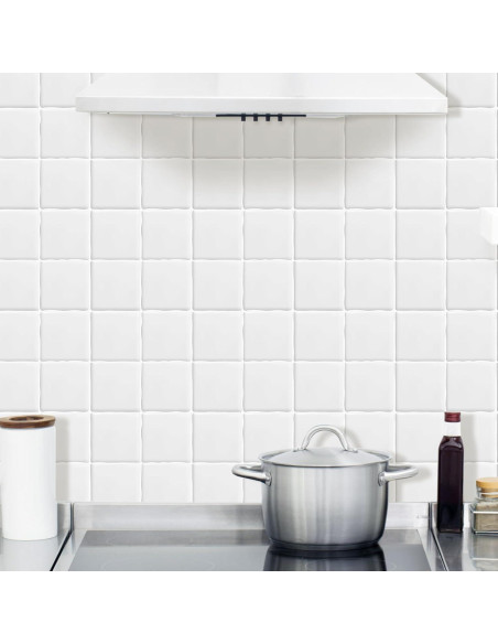 Paquete de 10 Azulejos Autoadhesivos AOFEGRLT 23x23 cm Blancos Paquete de 10 Azulejos Autoadhesivos AOFEGRLT 23x23 cm Blancos