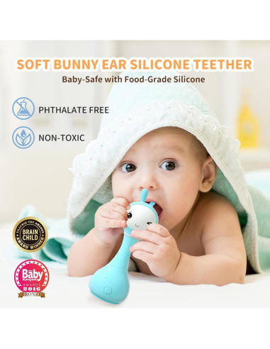Sonajero Musical Alilo Smarty Bunny Azul 0-24 Meses
