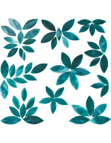 Azulejos de Mosaico Yoption 100 Piezas Vidrio Turquesa