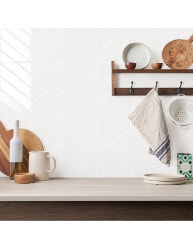 Azulejos Autoadhesivos Herringbone STICKGOO 10 Hojas 32x25cm