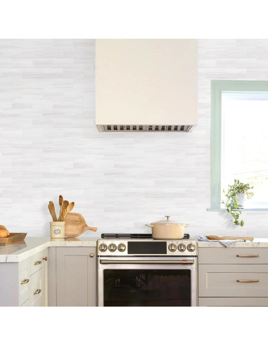 Azulejos Autoadhesivos STICKGOO 10 Hojas Mármol Blanco 0.84m
