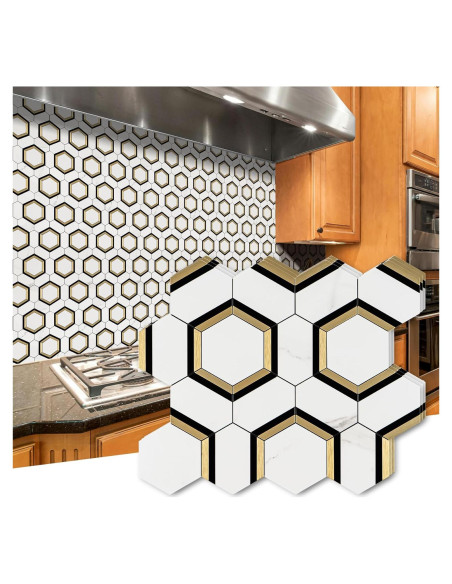 Azulejos Autoadhesivos STICKGOO 10 Hojas 30x25.9 cm Mosaico