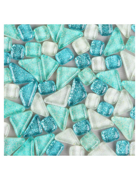 200g Azulejos de Mosaico de Cristal Esweny para Manualidades 200g Azulejos de Mosaico de Cristal Esweny para Manualidades