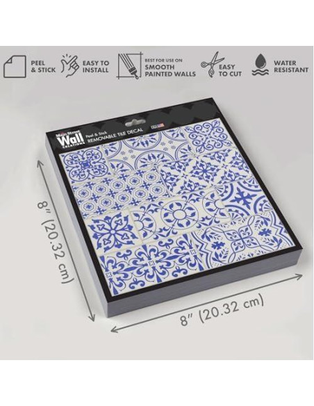 Paquete de 24 Azulejos de Papel Autoadhesivos Main Street 20x20 cm Paquete de 24 Azulejos de Papel Autoadhesivos Main Street 20x20 cm