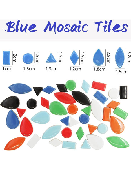 Azulejos de Mosaico Cerámico SMANTA Gotas de Lluvia 50 Piezas Azulejos de Mosaico Cerámico SMANTA Gotas de Lluvia 50 Piezas