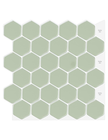 Azulejo Hexagonal Autoadhesivo WalDecoo Verde 30.48x30.48cm Azulejo Hexagonal Autoadhesivo WalDecoo Verde 30.48x30.48cm