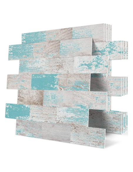 Azulejo Autoadhesivo DEWOO Turquesa 10 Hojas 34.3x29 cm Azulejo Autoadhesivo DEWOO Turquesa 10 Hojas 34.3x29 cm
