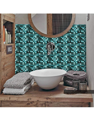 Alwayspon 25 Pcs Pegatinas de Azulejos Autoadhesivas 10x10 cm