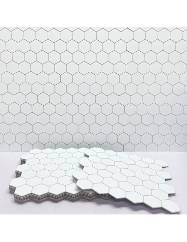 Azulejo Hexagonal Autoadhesivo INNO STICKERS 29x29cm Blanco