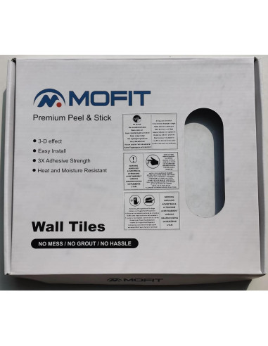 Azulejos Autoadhesivos 3D M MOFIT Beige para Salpicadero - 5 Hojas