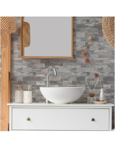 Paquete de 10 Azulejos Autoadhesivos Reovatile 28.7x29.2cm PVC