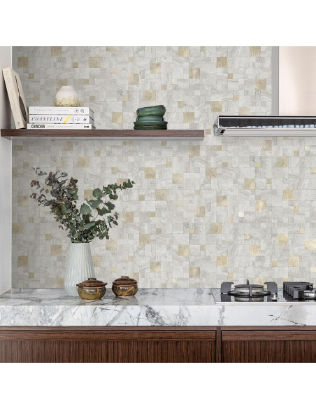 Azulejos Autoadhesivos STICKGOO 30x30 cm Beige - 10 Hojas Azulejos Autoadhesivos STICKGOO 30x30 cm Beige - 10 Hojas