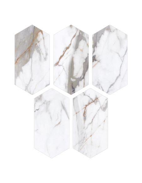 Azulejo Hexagonal Autoadhesivo INNO STICKERS Calacatta Gold 36 Hojas Azulejo Hexagonal Autoadhesivo INNO STICKERS Calacatta Gold 36 Hojas