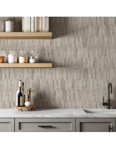 Azulejos Autoadhesivos KASARO Hexagonales Beige 10 Piezas