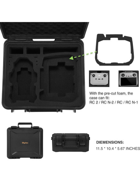 Estuche rígido impermeable Migitec para DJI Mini 4 Pro y Mini 3 Pro Estuche rígido impermeable Migitec para DJI Mini 4 Pro y Mini 3 Pro