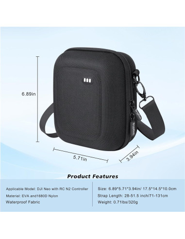 Funda Portátil Krypthos para Drone DJI Neo - Negra