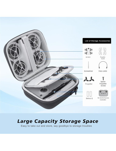 Funda Portátil Krypthos para Drone DJI Neo - Negra
