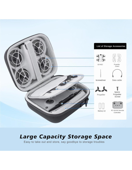 Funda Portátil Krypthos para Drone DJI Neo - Negra Funda Portátil Krypthos para Drone DJI Neo - Negra
