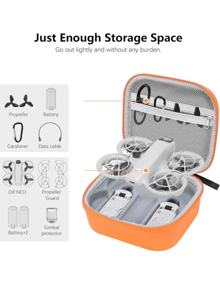 Funda de Transporte FPVtosky para Drone DJI NEO - Naranja Funda de Transporte FPVtosky para Drone DJI NEO - Naranja