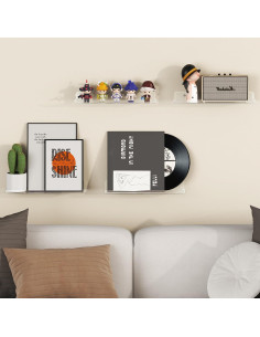 Estantes Flotantes Lifewit 6 Piezas Acrílico Transparente 38 cm 2