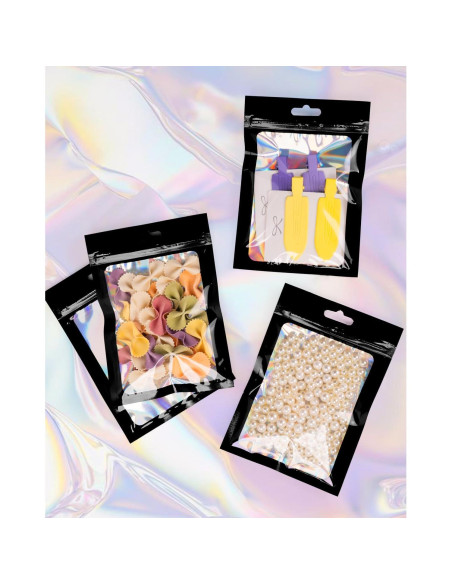 Bolsas de Pouch de Foil Re sellables Gwybkq 200 PCS Holográficas Bolsas de Pouch de Foil Re sellables Gwybkq 200 PCS Holográficas