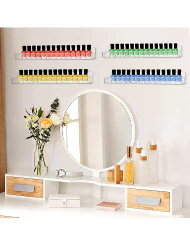 Estante Organizador de Esmaltes AumVum 6 Unidades 38cm Pared
