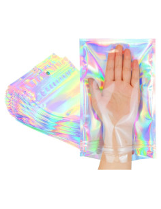 Bolsas Reutilizables Holográficas Trunple 50pcs 15.24x22.86cm