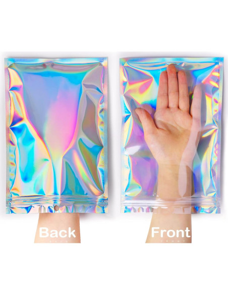 Bolsas Reutilizables Holográficas Trunple 50pcs 15.24x22.86cm Bolsas Reutilizables Holográficas Trunple 50pcs 15.24x22.86cm