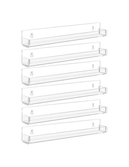 Estante Flotante de Acrílico Baosia para Esmalte de Uñas 6 Piezas Estante Flotante de Acrílico Baosia para Esmalte de Uñas 6 Piezas
