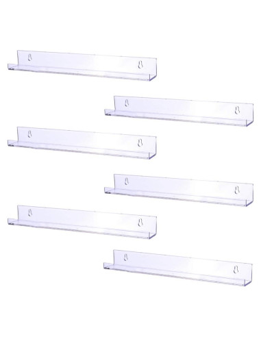 Estantería Flotante Sooyee 6 Unidades 38.1 cm Transparente