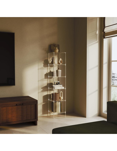 Estantería Acrílica 6 Niveles CRTERICX Transparente 29.5x136.7 cm Estantería Acrílica 6 Niveles CRTERICX Transparente 29.5x136.7 cm