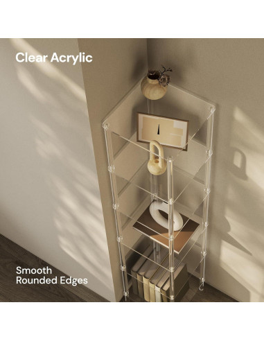 Estantería Acrílica 6 Niveles CRTERICX Transparente 29.5x136.7 cm