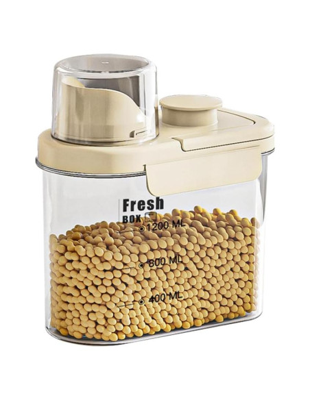 Contenedor de Almacenamiento de Grano KTBLVFN 1600ml Hermético Contenedor de Almacenamiento de Grano KTBLVFN 1600ml Hermético