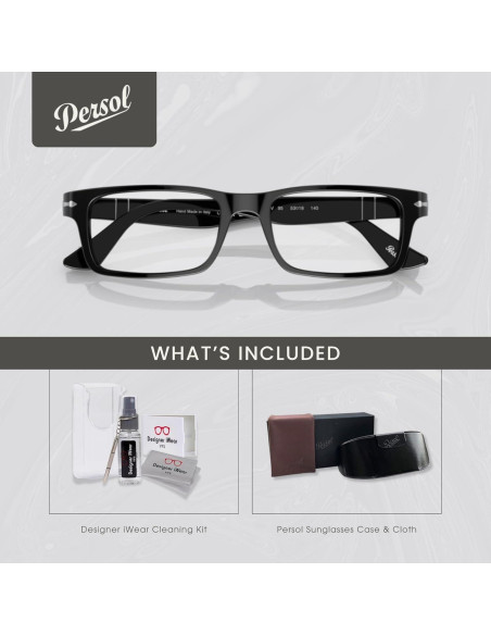 Gafas Rectangulares Persol PO3050V para Hombres + Kit Gafas Rectangulares Persol PO3050V para Hombres + Kit