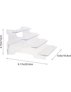 Estante de Exhibición Acrílico Yardwe 4 Niveles 20.8x16.8x24cm 2