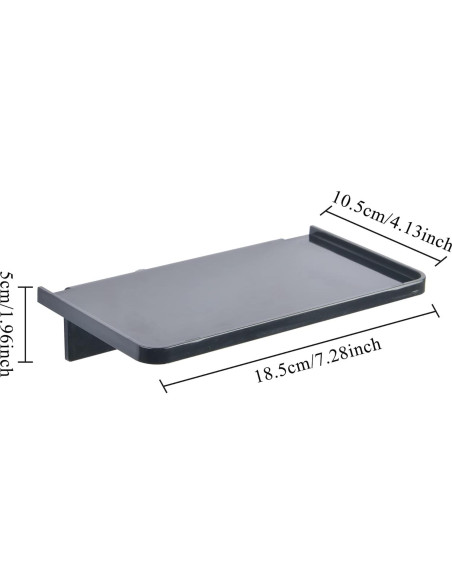 Estante de Pared Adhesivo MATIMASU Negro 18.5x10.8 cm Estante de Pared Adhesivo MATIMASU Negro 18.5x10.8 cm