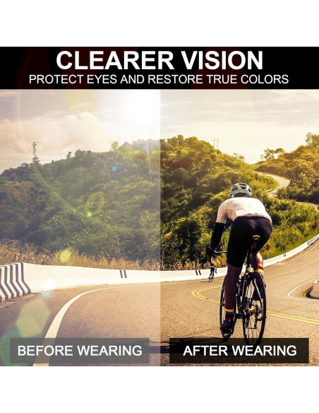Gafas de Ciclismo Roibeao UV400 Ligeras Unisex Rojo y Negro Gafas de Ciclismo Roibeao UV400 Ligeras Unisex Rojo y Negro