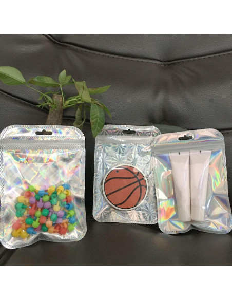 100 Bolsas Holográficas Reutilizables BOBECI 10x15cm 100 Bolsas Holográficas Reutilizables BOBECI 10x15cm