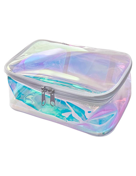 Bolsa de Maquillaje Holográfica TPU 20x14x8 cm Azul Bolsa de Maquillaje Holográfica TPU 20x14x8 cm Azul