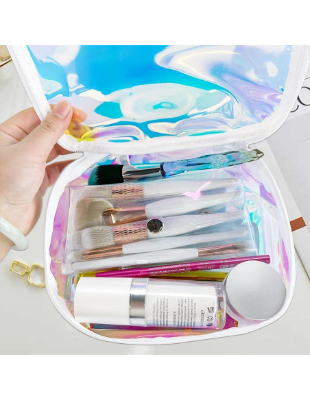 Bolsa de Maquillaje Holográfica TPU 20x14x8 cm Azul Bolsa de Maquillaje Holográfica TPU 20x14x8 cm Azul