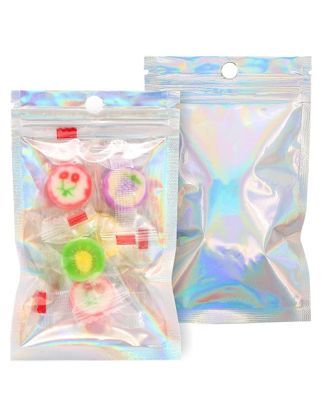 Bolsas Reutilizables Mylar 100 Pcs SumDirect 8x13 cm Holográfico Bolsas Reutilizables Mylar 100 Pcs SumDirect 8x13 cm Holográfico